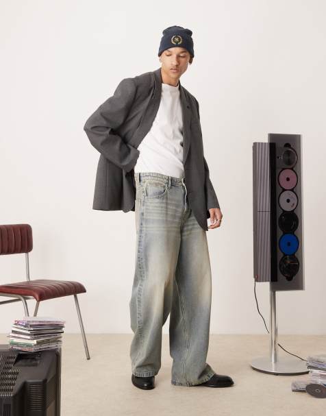 ASOS DESIGN – Extrem weite Jeans in hellblauer Waschung - view 1