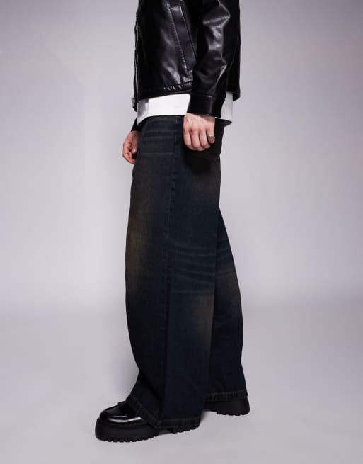 ASOS DESIGN extreme baggy fit jeans in black wash with tint , 2 of 5