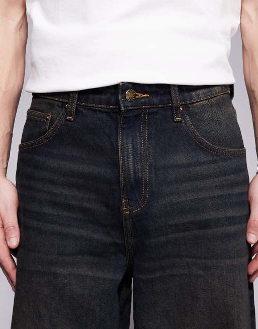 ASOS DESIGN extreme baggy fit jeans in black wash with tint , 4 of 5