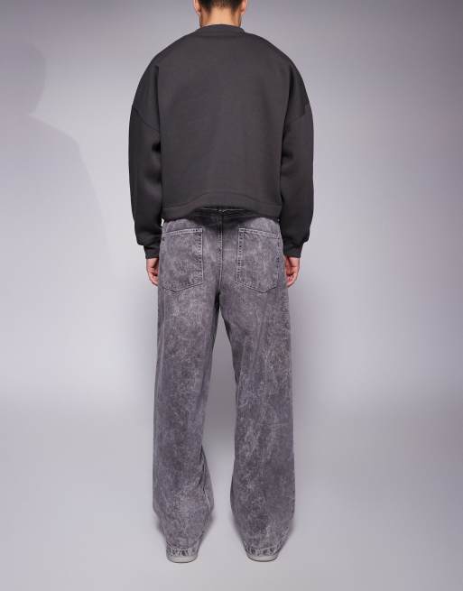 ASOS DESIGN extreme baggy jean in washed grey , 3 of 5