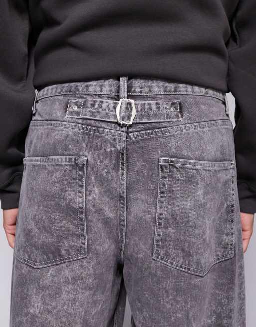 ASOS DESIGN extreme baggy jean in washed grey , 4 of 5