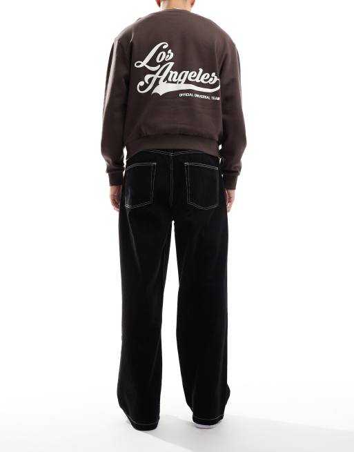 ASOS DESIGN extreme baggy jeans in black , 2 of 5