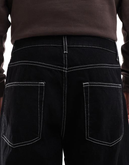 ASOS DESIGN extreme baggy jeans in black , 4 of 5