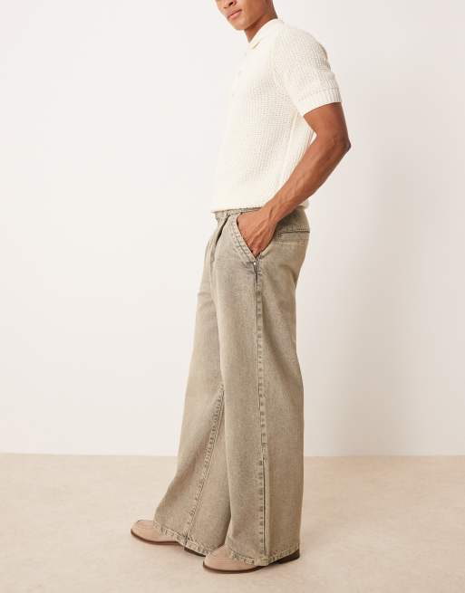ASOS DESIGN extreme Baggy-Jeans in Braun, 3 von 5
