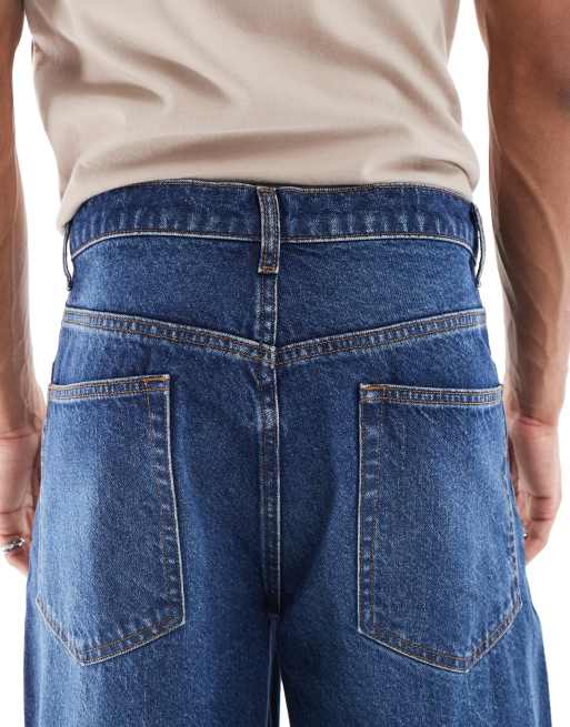 ASOS DESIGN extreme baggy jeans in dark wash blue , 4 of 5