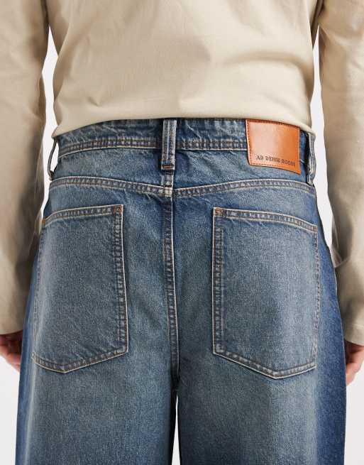 ASOS DESIGN extreme Baggy-Jeans in dunkler Waschung Blau mit Tönung, 4 von 5