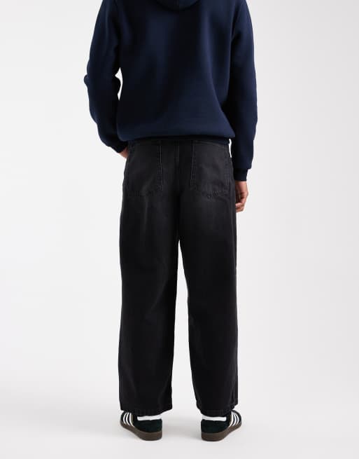 ASOS DESIGN extreme baggy jeans in gewassen zwart, 2 van 5
