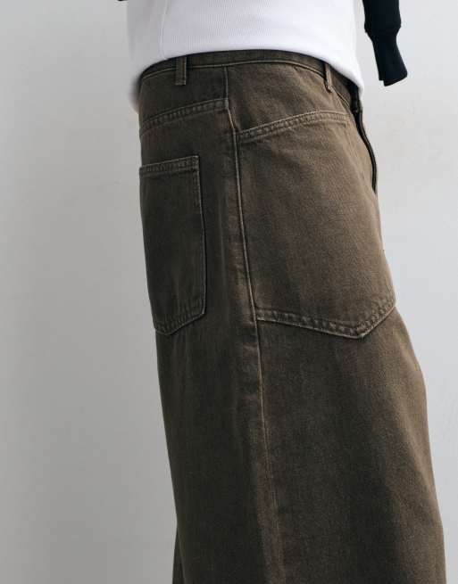 ASOS DESIGN extreme baggy jeans in khaki with fatigue pockets , 2 of 5