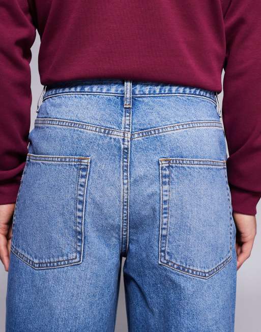 ASOS DESIGN extreme baggy jeans in mid wash blue , 5 of 5