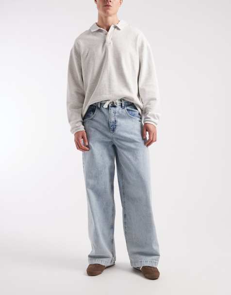 ASOS DESIGN extreme baggy jeans in mid washed blue - view 1