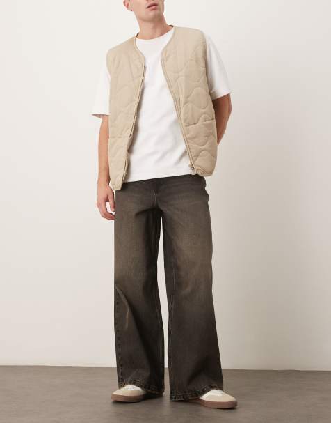 ASOS DESIGN extreme baggy jeans in washed black with brown tint - view 1