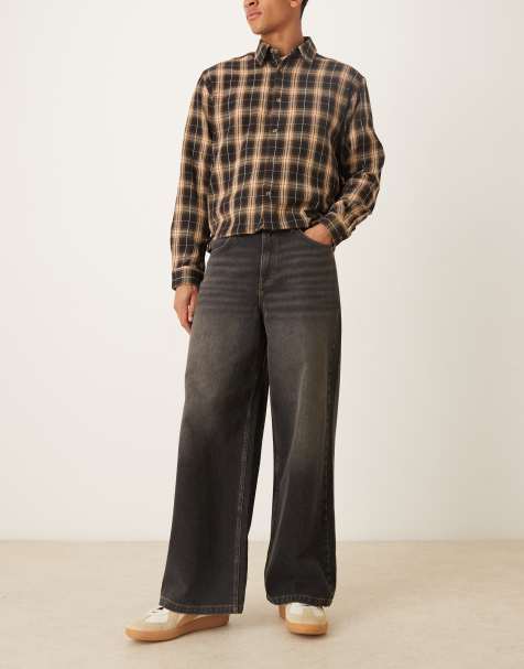 ASOS DESIGN extreme baggy jeans in washed black - view 1