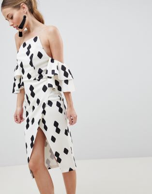 black and white dress asos