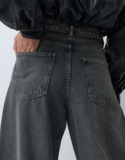 ASOS DESIGN extreme barrel jean in dark tint, 5 of 5