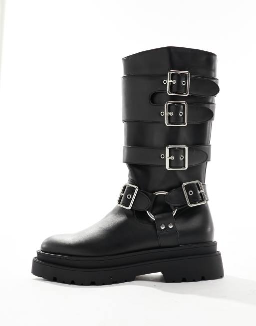 Boots with lots hot sale of buckles