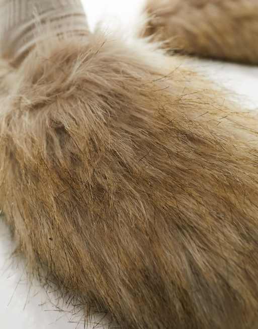 Asos fur online slippers