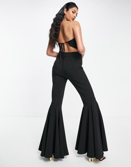 ASOS DESIGN extreme flare pants in black