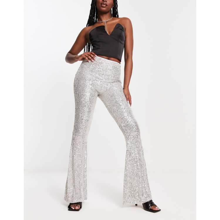 Tassel Sequin Flared Trousers