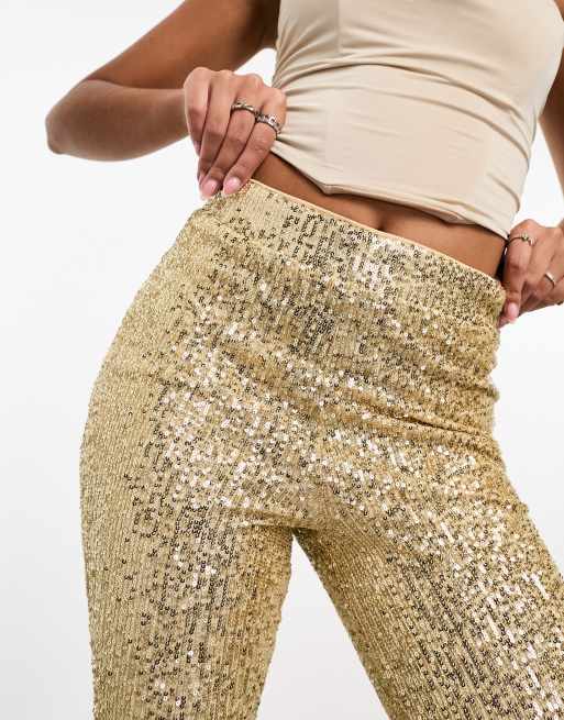 Gold 2025 sequin trousers