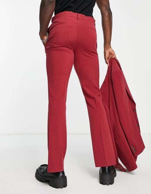 Mens red bell hot sale bottom pants