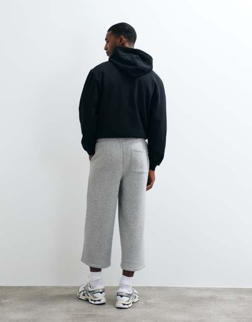 ASOS DESIGN extreme long length jort in grey, 4 of 5