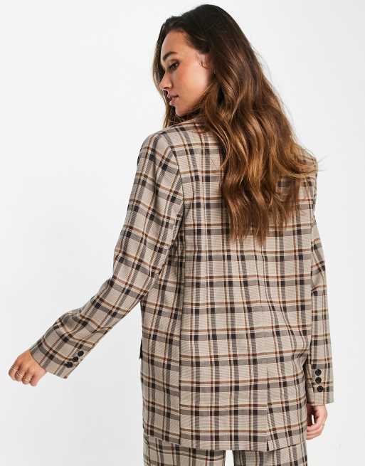 Plaid on sale blazer asos