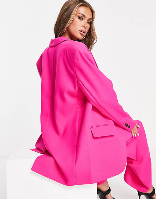 Womens Clothing Suits Trouser suits ASOS Synthetic Extreme Man Suit Blazer in Pink 