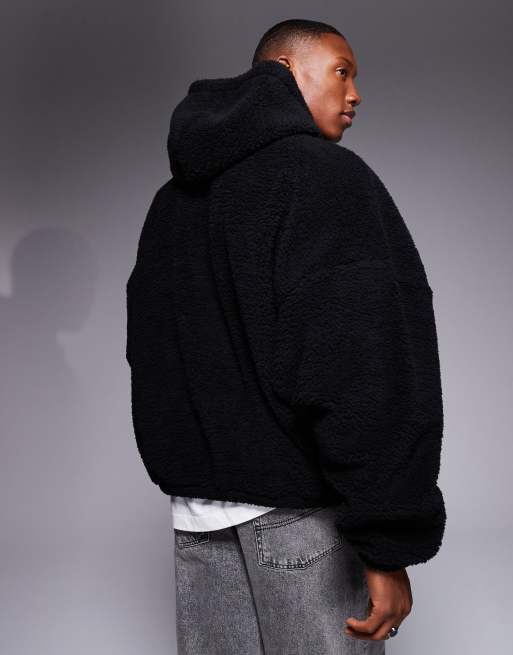 Oversized borg hoodie outlet