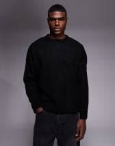 ASOS DESIGN – Elegante Hose in Schwarz mit sehr weitem Bein