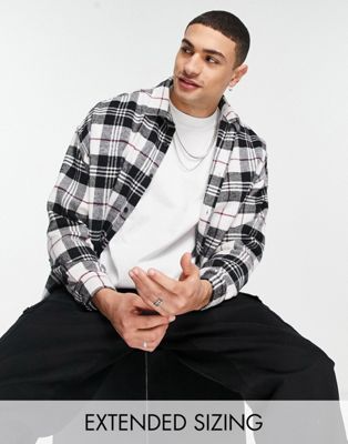 ASOS DESIGN extreme oversized check shirt in brushed flannel