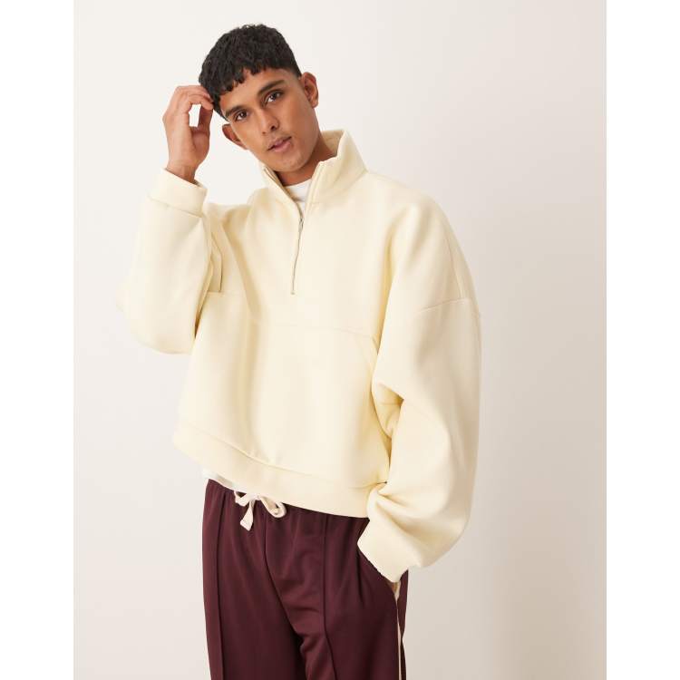 ASOS DESIGN extreme oversized cropped funnel neck sweatshirt