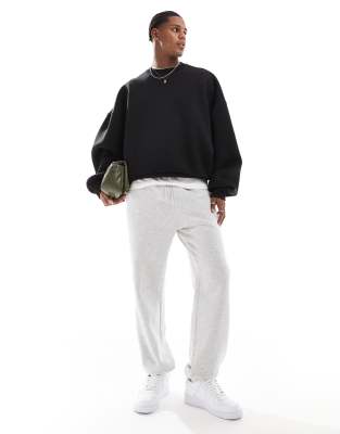 Asos Design Premium Heavyweight Oversized Sweatshirt In Black