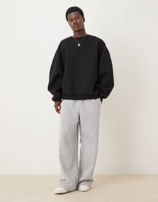 Asos Design Extreme Oversized Heavyweight Scuba Sweatshirt In Black
