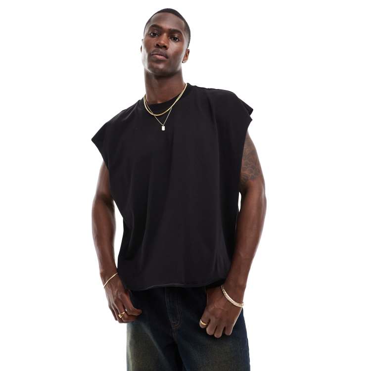 ASOS DESIGN extreme oversized heavyweight sleeveless t-shirt with