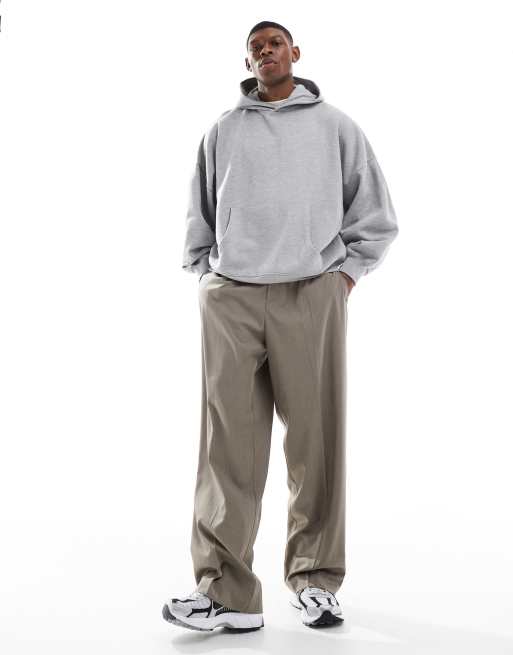 ASOS DESIGN extreme oversized hoodie in grey marl
