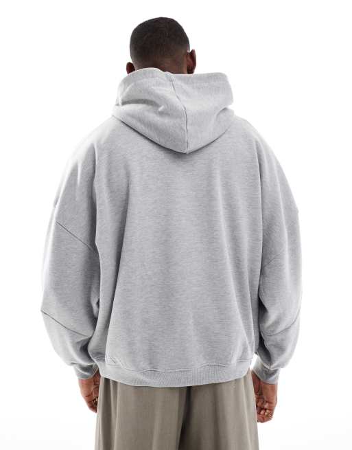 ASOS DESIGN extreme oversized hoodie in grey marl