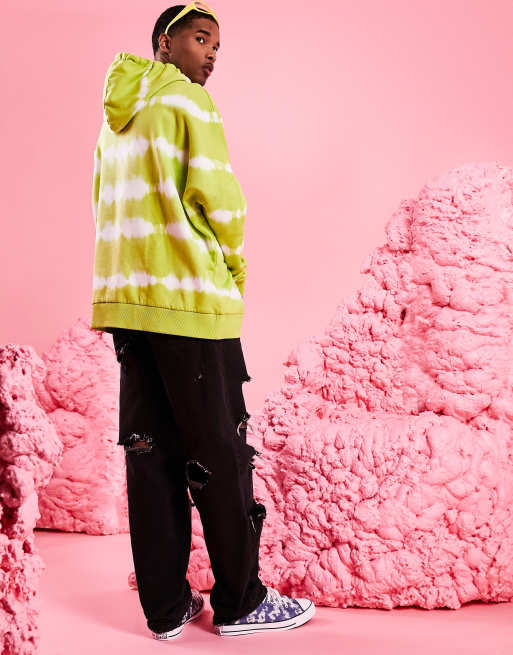 Neon green oversized discount hoodie