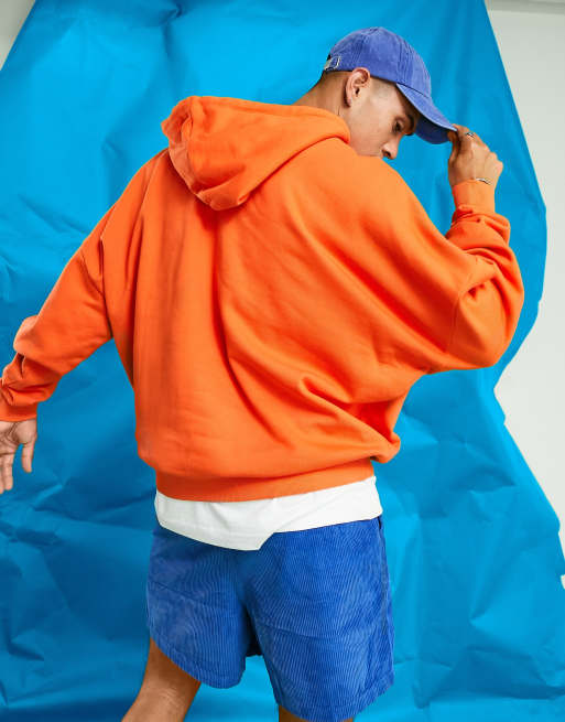 Asos orange hoodie clearance
