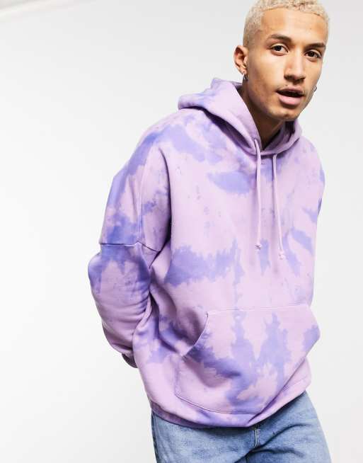 Men's purple store tie dye hoodie