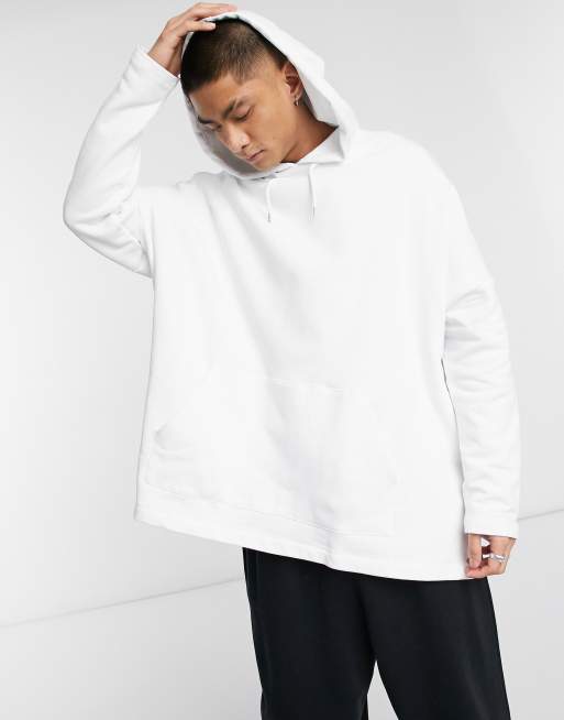 ASOS DESIGN extreme oversized hoodie in white