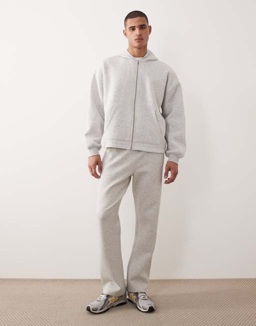 ASOS DESIGN extreme oversized hoodie with fixed hem in ice heather, 2 of 5