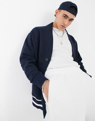 navy jersey cardigan