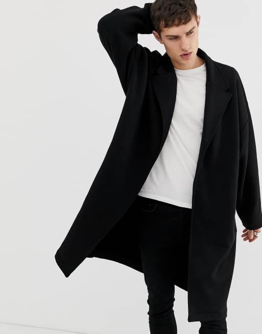 ASOS DESIGN extreme oversized jersey duster jacket in black ASOS