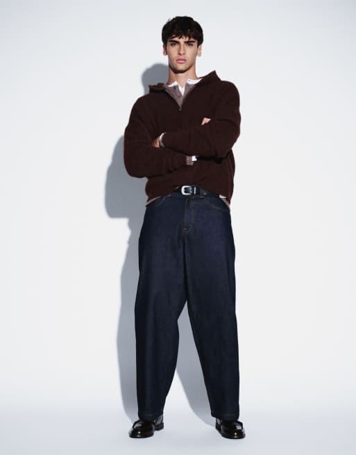 ASOS DESIGN extreme oversized knitted hoodie in brown, 3 of 5