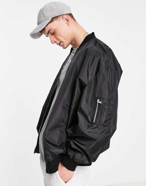 Light black bomber outlet jacket