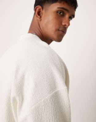 ASOS DESIGN extreme oversized long sleeve T-shirt with baggy sleeves in off-white