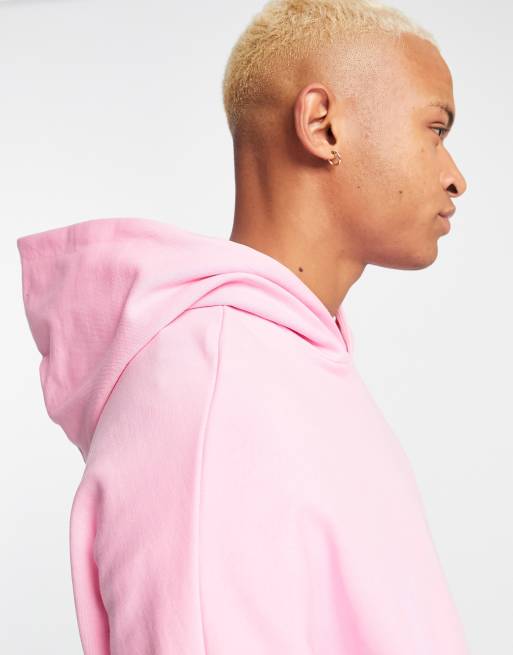 ASOS DESIGN extreme oversized longline sweatshirt in pink ASOS