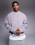 [ASOS DESIGN] ASOS DESIGN extreme oversized polar fleece sweatshirt in grey XL Gull gray