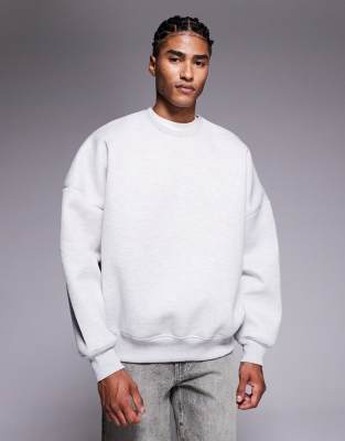 Asos Design Extreme Oversized Scuba-style Fabric Sweatshirt In White