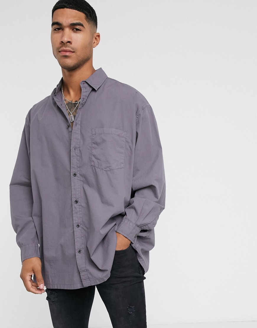 ASOS DESIGN - Extreme oversized skjorte i lilla vask